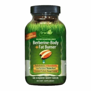 Dietary supplement bottle on black background