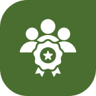 Teamwork symbol with award emblem