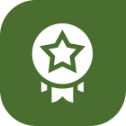 Green ribbon with star symbol